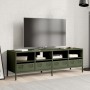 TV-Möbel aus kaltgewalztem Stahl in Olivgrün, 135x39x43,5 cm. von , TV-Möbel - Ref: Foro24-851332, Preis: 159,96 €, Rabatt: %
