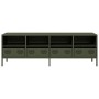 Mueble TV acero laminado en frío verde oliva 135x39x43,5 cm de , Muebles TV - Ref: Foro24-851332, Precio: 159,88 €