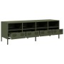 TV-Möbel aus kaltgewalztem Stahl in Olivgrün, 135x39x43,5 cm. von , TV-Möbel - Ref: Foro24-851332, Preis: 159,96 €, Rabatt: %