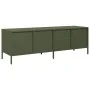 TV-Möbel aus kaltgewalztem Stahl in Olivgrün, 135x39x43,5 cm. von , TV-Möbel - Ref: Foro24-851332, Preis: 157,93 €, Rabatt: %