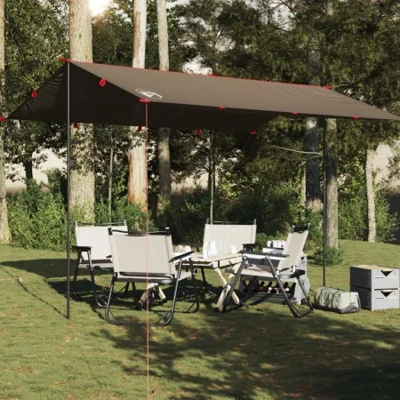 Waterproof brown camping tarp 406x306 cm by , tents - Ref: Foro24-4009598, Price: 34,94 €, Discount: %