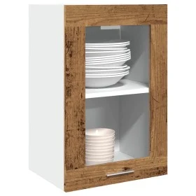 Hängender Vitrinenschrank aus gealtertem Holz, 40x31x60 cm. von , Küchenschränke - Ref: Foro24-856098, Preis: 46,81 €, Rabatt: %
