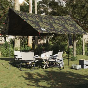 Waterproof camouflage camping tarp 438x376x212 cm by , tents - Ref: Foro24-4009608, Price: 65,86 €, Discount: %