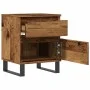 Bedside table made of engineered aged wood, measuring 40x35x50 cm. by , Nightstands - Ref: Foro24-857436, Price: 52,55 €, Dis...
