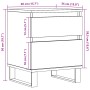 Bedside table made of engineered aged wood, measuring 40x35x50 cm. by , Nightstands - Ref: Foro24-857436, Price: 53,25 €, Dis...