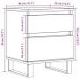 Bedside table made of engineered aged wood, measuring 40x35x50 cm. by , Nightstands - Ref: Foro24-857436, Price: 52,55 €, Dis...