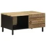 Solid rough black mango wood coffee table 80x50x40 cm by , Coffee table - Ref: Foro24-4018632, Price: 71,50 €, Discount: %