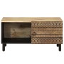 Solid rough black mango wood coffee table 80x50x40 cm by , Coffee table - Ref: Foro24-4018632, Price: 72,55 €, Discount: %