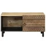 Solid rough black mango wood coffee table 80x50x40 cm by , Coffee table - Ref: Foro24-4018632, Price: 71,50 €, Discount: %