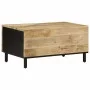 Massiver Couchtisch aus schwarzem rauem Mangoholz 80x50x40 cm von , Couchtisch - Ref: Foro24-4018632, Preis: 71,86 €, Rabatt: %