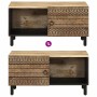 Solid rough black mango wood coffee table 80x50x40 cm by , Coffee table - Ref: Foro24-4018632, Price: 72,55 €, Discount: %