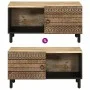 Solid rough black mango wood coffee table 80x50x40 cm by , Coffee table - Ref: Foro24-4018632, Price: 71,50 €, Discount: %