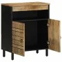 Solid rough mango wood sideboard 60x33.5x75 cm by , CD and DVD storage - Ref: Foro24-4018653, Price: 106,32 €, Discount: %