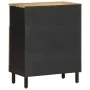Massiver Mangoholz-Sideboard mit rauer Oberfläche 60x33,5x75 cm von , CD- und DVD-Speicher - Ref: Foro24-4018653, Preis: 108,...