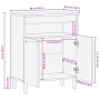 Massiver Mangoholz-Sideboard mit rauer Oberfläche 60x33,5x75 cm von , CD- und DVD-Speicher - Ref: Foro24-4018653, Preis: 108,...