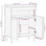 Solid rough mango wood sideboard 60x33.5x75 cm by , CD and DVD storage - Ref: Foro24-4018653, Price: 106,32 €, Discount: %