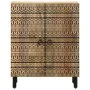 Solid rough mango wood sideboard 60x33.5x75 cm by , Lockers and storage cabinets - Ref: Foro24-4018630, Price: 111,42 €, Disc...