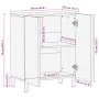 Solid rough mango wood sideboard 60x33.5x75 cm by , Lockers and storage cabinets - Ref: Foro24-4018630, Price: 111,42 €, Disc...