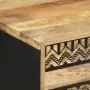 Mesita de noche madera maciza de mango rugosa negro 50x33x60 cm de , Mesitas de noche - Ref: Foro24-4018639, Precio: 74,50 €,...