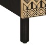Mesita de noche madera maciza de mango rugosa negro 50x33x60 cm de , Mesitas de noche - Ref: Foro24-4018639, Precio: 75,46 €,...