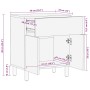 Mesita de noche madera maciza de mango rugosa negro 50x33x60 cm de , Mesitas de noche - Ref: Foro24-4018639, Precio: 75,46 €,...