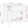 Mesita de noche madera maciza de mango rugosa negro 50x33x60 cm de , Mesitas de noche - Ref: Foro24-4018639, Precio: 74,50 €,...