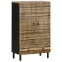 Solid rough mango wood sideboard 60x33.5x110 cm by , CD and DVD storage - Ref: Foro24-4018658, Price: 148,48 €, Discount: %