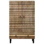 Massiver Mangoholz-Sideboard mit rauer Oberfläche 60x33,5x110 cm von , CD- und DVD-Speicher - Ref: Foro24-4018658, Preis: 151...