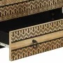 Solid rough mango wood sideboard 60x33.5x110 cm by , CD and DVD storage - Ref: Foro24-4018658, Price: 148,48 €, Discount: %