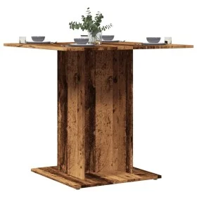 Aged engineered wood dining table 80x80x75 cm by , Kitchen and dining tables - Ref: Foro24-855810, Price: 69,60 €, Discount: %