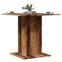 Aged engineered wood dining table 80x80x75 cm by , Kitchen and dining tables - Ref: Foro24-855810, Price: 69,60 €, Discount: %