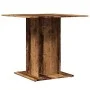 Aged engineered wood dining table 80x80x75 cm by , Kitchen and dining tables - Ref: Foro24-855810, Price: 69,60 €, Discount: %