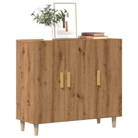 Engineered wood oak artisan sideboard 90x34x80 cm by , Sideboards - Ref: Foro24-856891, Price: 93,22 €, Discount: %
