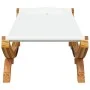 Cream curved solid wood sun lounger 100x188.5x44 cm by vidaXL, Outdoor beds - Ref: Foro24-313947, Price: 122,82 €, Discount: %
