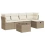 Gartensofa-Set mit 6-teiligen Kissen aus synthetischem Rattan in Beige. von , Gartensets - Ref: Foro24-3325274, Preis: 391,97...