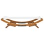 Tumbona de madera maciza curvada crema 100x188,5x44 cm