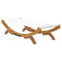 Cream curved solid wood sun lounger 100x188.5x44 cm by vidaXL, Outdoor beds - Ref: Foro24-313947, Price: 122,82 €, Discount: %