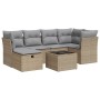 Garden set with 7 pieces of sofas and beige synthetic rattan cushions. by , Garden sets - Ref: Foro24-3325295, Price: 483,15 ...