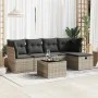 Set de muebles de jardín 6 pzas y cojines ratán sintético gris de , Conjuntos de jardín - Ref: Foro24-3325276, Precio: 341,00...