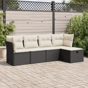 Gartenmöbel-Set 5-teilig mit schwarzen Polstern aus synthetischem Rattan von , Gartensets - Ref: Foro24-3325262, Preis: 294,5...