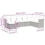 Garden sofa set 8 pieces and gray synthetic rattan cushions by , Garden sets - Ref: Foro24-3325338, Price: 531,82 €, Discount: %