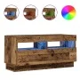 TV stand with LED lights, aged engineered wood, 80x35x40 cm by , TV Furniture - Ref: Foro24-856357, Price: 65,41 €, Discount: %