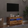 TV-Möbel mit LED-Lichtern, gealtertes Ingenieurholz, 80x35x40 cm. von , TV-Möbel - Ref: Foro24-856357, Preis: 67,37 €, Rabatt: %