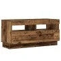 TV stand with LED lights, aged engineered wood, 80x35x40 cm by , TV Furniture - Ref: Foro24-856357, Price: 65,41 €, Discount: %