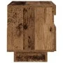 TV stand with LED lights, aged engineered wood, 80x35x40 cm by , TV Furniture - Ref: Foro24-856357, Price: 65,41 €, Discount: %