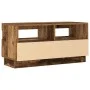 TV stand with LED lights, aged engineered wood, 80x35x40 cm by , TV Furniture - Ref: Foro24-856357, Price: 65,41 €, Discount: %