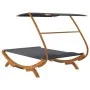 Lounger with anthracite gray curved wood canopy 165x203x138 cm by vidaXL, Outdoor beds - Ref: Foro24-313952, Price: 287,69 €,...