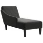 Sun lounger with pillow and right armrest in black fabric by , Daybeds - Ref: Foro24-4009767, Price: 124,99 €, Discount: %