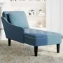 Tumbona con almohada y reposabrazo derecho terciopelo azul de , Divanes - Ref: Foro24-4009771, Precio: 137,49 €, Descuento: %