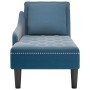 Deck chair with pillow and right armrest in blue velvet. by , Daybeds - Ref: Foro24-4009771, Price: 143,40 €, Discount: %